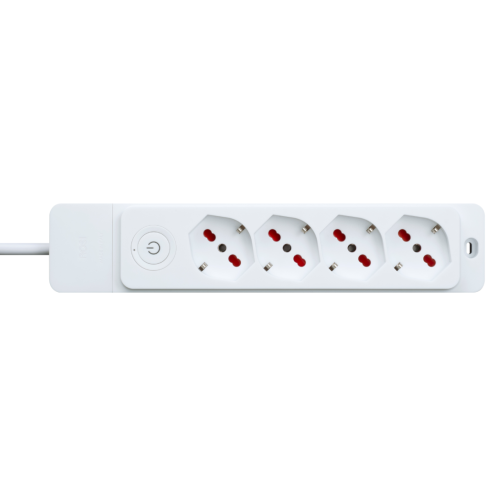 Multisocket with 16A 90° bent plug, 4...