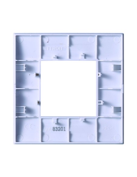 Plaque série Venus, 2 modules, plastique, blanc, compatible avec la série Vimar Arkè - Ettroit VA83201