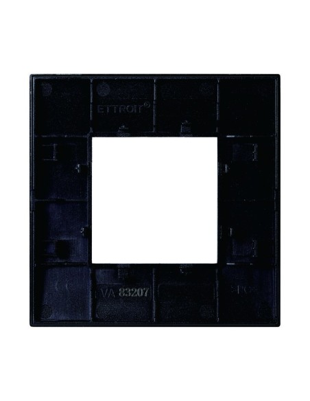 Venus series plate, 2 modules, plastic, dark steel, compatible with Vimar Arkè series - Ettroit VA83207