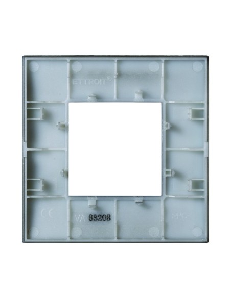 Venusserie plaat, 2 modules, kunststof, titanium, compatibel met Vimar Arkè serie - Ettroit VA83208
