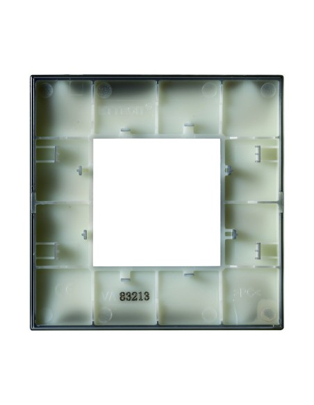 Venus Venus-serie plaat, 2 modules, kunststof, verchroomd, compatibel met Vimar Arkè serie - Ettroit VA83213
