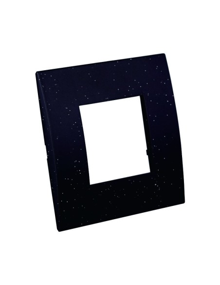 Plaque série Venus, 2 modules, plastique, noir brillant, compatible avec la série Vimar Arkè - Ettroit VA83224