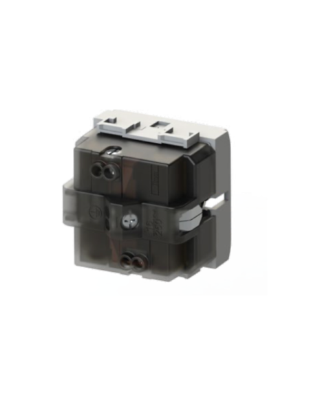 Módulo de toma multiestándar, 10A, 16A y schuko, serie P, rojo, compatible con la serie Gewiss Chorus - 4Box Side 4B.G10R.H21