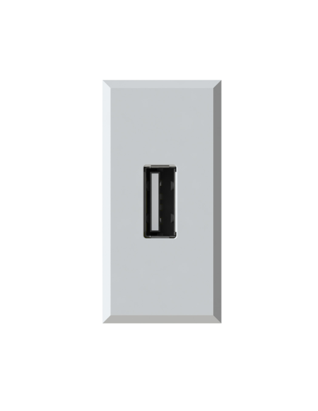 Modulo presa USB 2.0 tipo A, 5Vdc 2,1A, serie U, bianco, compatibile con serie BTicino Axolute - 4Box USB 2.1 4B.HD.USB