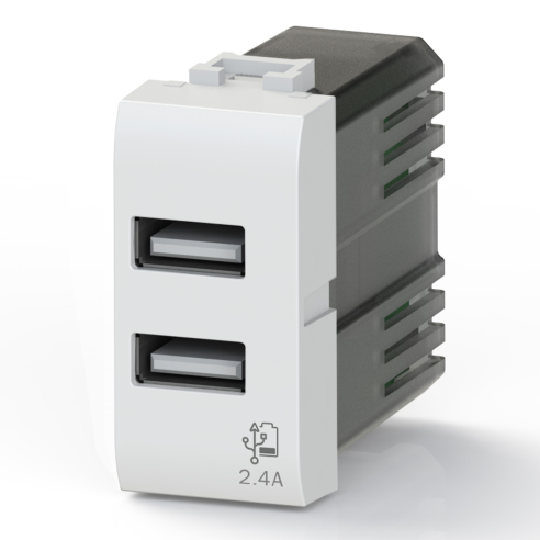 Módulo de doble toma USB 2.0 tipo A,...