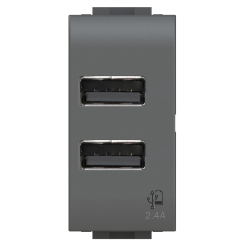 Módulo de toma doble USB 2.0 tipo A,...