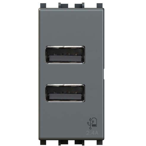 Módulo doble toma USB 2.0 tipo A,...