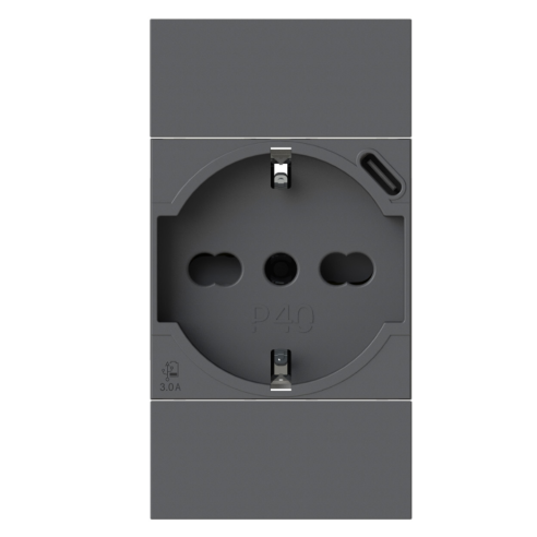Modulo presa schuko con presa USB 3.1...