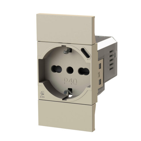 Módulo de toma Schuko con USB 3.1...