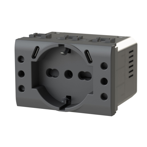 Modulo presa schuko, 2 prese 10A e 2...
