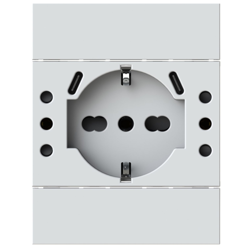 Modulo presa schuko, 2 prese 10A e 2...