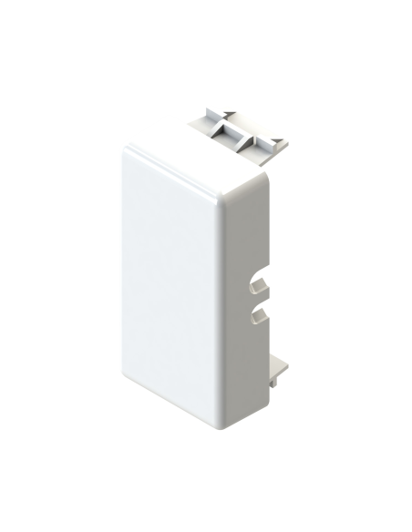 Módulo de poste falso con pelacables, serie B, blanco, compatible con la serie Gewiss System - 4Box Titappo 4B.G20.TT
