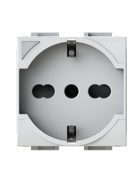 Módulo de toma WiFi inteligente Schuko con contador de energía, blanco, 16A, compatible BTicino Matix - 4Box P40S 4BP40S.AM
