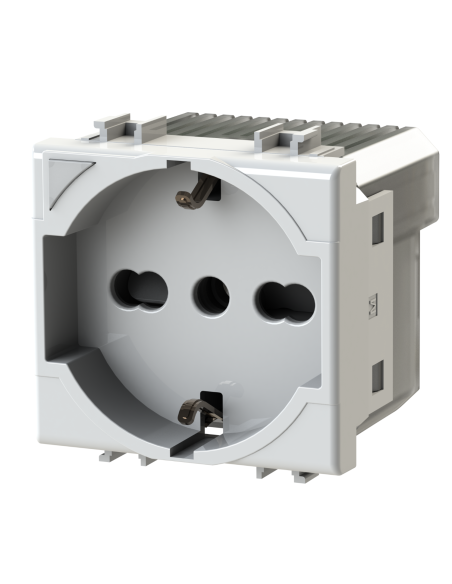 Módulo de toma WiFi inteligente Schuko con contador de energía, blanco, 16A, compatible BTicino Matix - 4Box P40S 4BP40S.AM