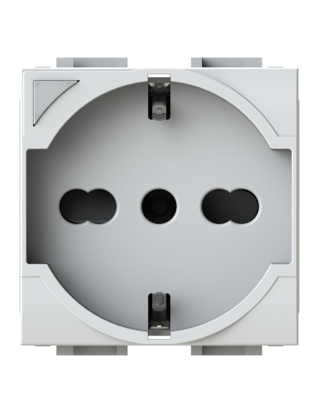 Módulo de toma WiFi inteligente Schuko con contador de energía, blanco, compatible BTicino Living Light - 4Box P40S 4BP40S.N
