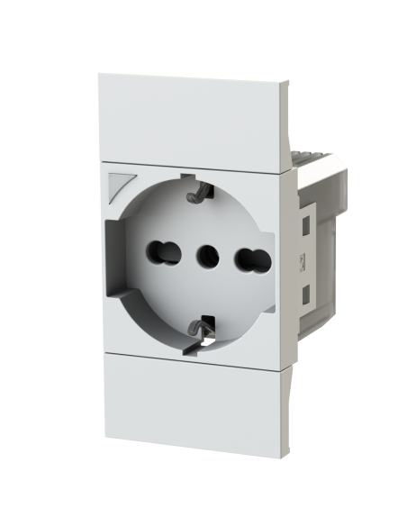 Módulo de toma WiFi inteligente Schuko con contador de energía, blanco, compatible BTicino Living Now - 4Box P40S 4BP40S.KW