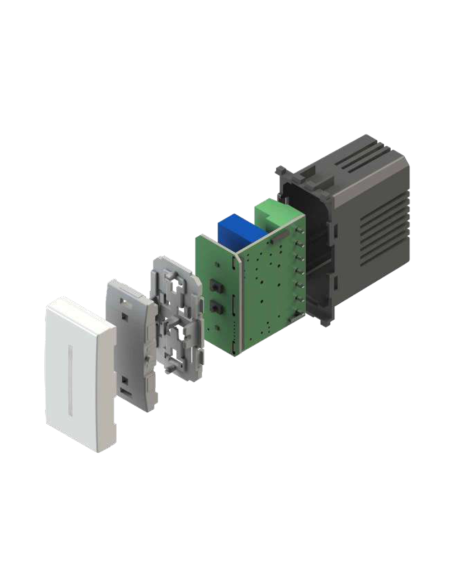 Módulo WiFi inteligente 4 en 1, interruptor, inversor y pulsador, metal, compatible Vimar Arkè - 4Box Uniko Lite S 4BCU1S.V19M