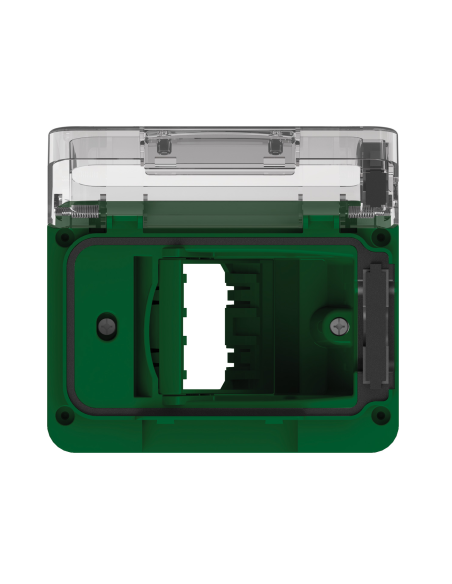 Boîtier d'extérieur IP55/IP66, 3 modules, vert forêt, série E, cadre uniquement - 4Box Wide 4B.W.04