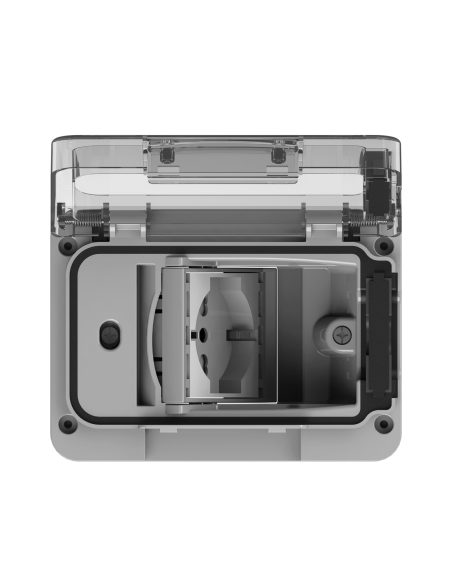 IP55/IP66 surface-mount housing, 3 modules, RAL7035 grey, E-series, with socket - 4Box Wide 4B.W.RAL.015