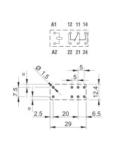 Power relay, 230 Vac, SPDT,... 2