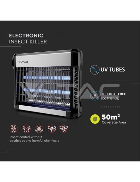 Elektrische klamboe 16W met 2 UV T5 buizen - V-TAC VT-3216 11179
