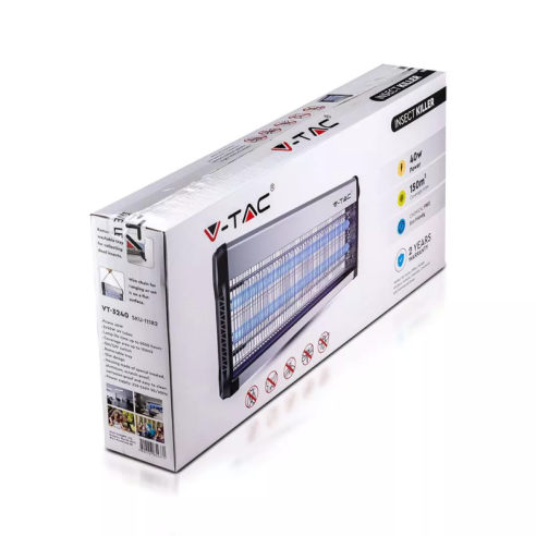 Zanzariera Elettrica 40W con 2 Tubi...