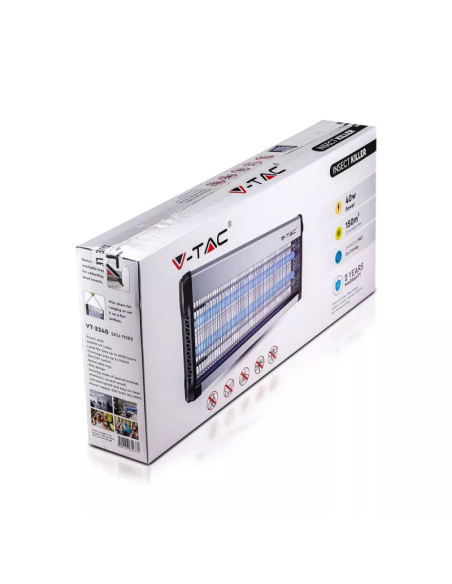 Zanzariera Elettrica 40W con 2 Tubi UV T8 - V-TAC VT-3240 11182