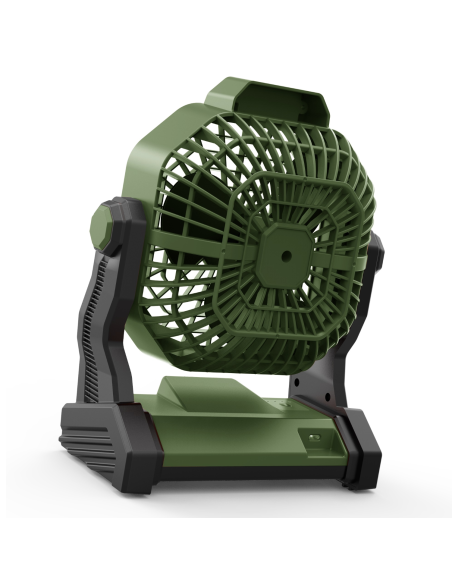 Oplaadbare ventilator op batterijen, met LED verlichting, 6W, diameter 12cm, opladen via USB - Melchioni Family MF 0612VL