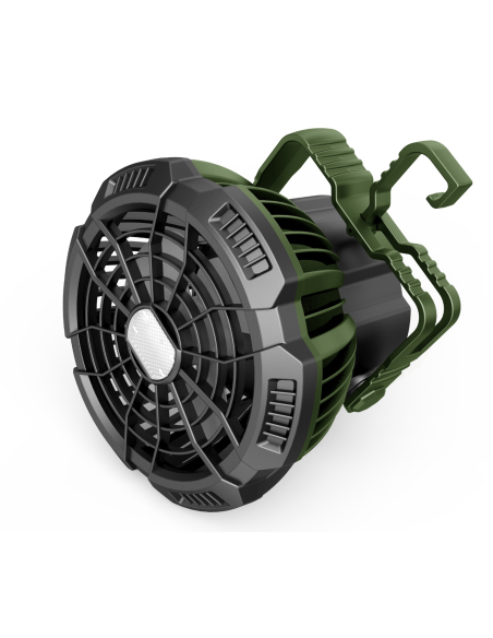 Ventilateur rechargeable à piles, avec lumière LED, 5W, diamètre 10cm, chargement USB - Melchioni Family MF 0501VL