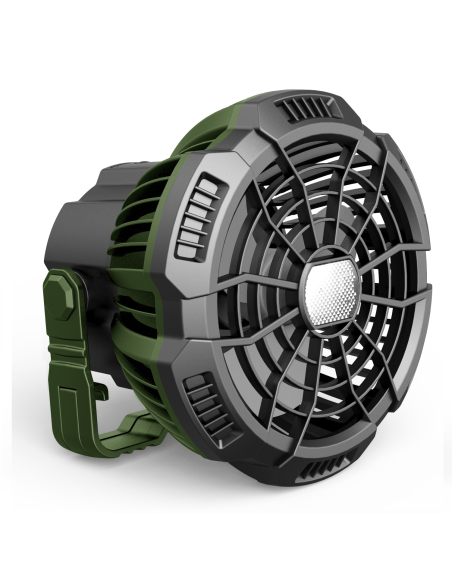 Ventilateur rechargeable à piles, avec lumière LED, 5W, diamètre 10cm, chargement USB - Melchioni Family MF 0501VL