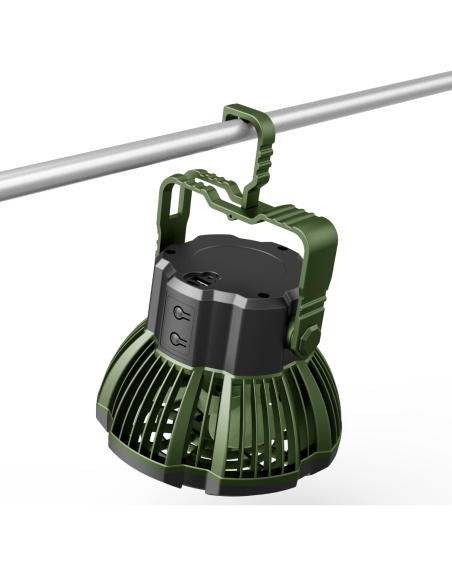Ventilador recargable a pilas, con luz LED, 5W, diámetro 10cm, carga USB - Familia Melchioni MF 0501VL