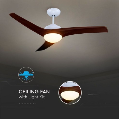 Deckenventilator mit Licht, 15W, 5...