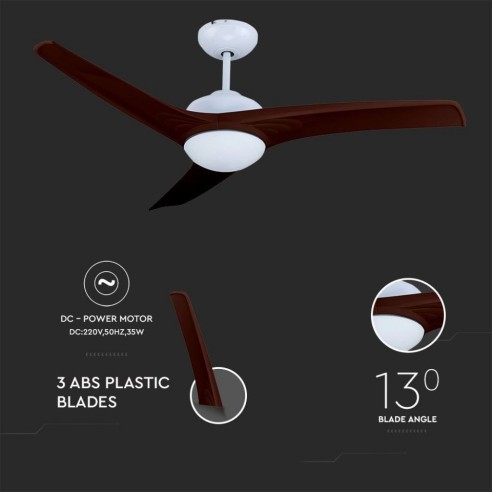 Ventilatore da soffitto con luce,...