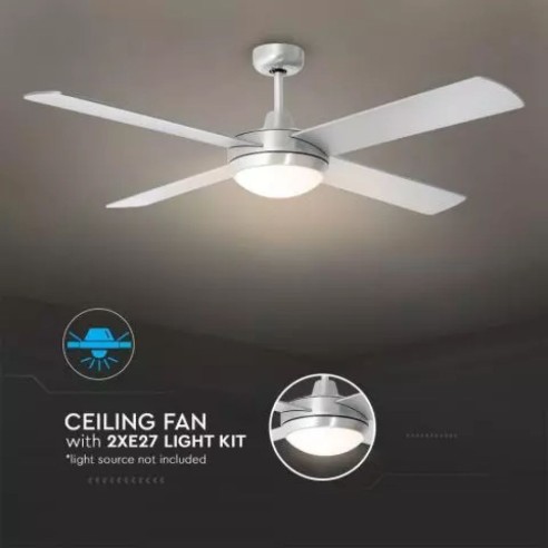 Deckenventilator mit Licht (2xE27),...