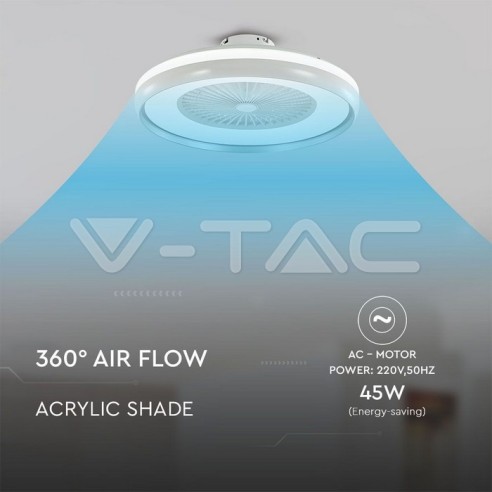 Ventilatore da soffitto con luce,...