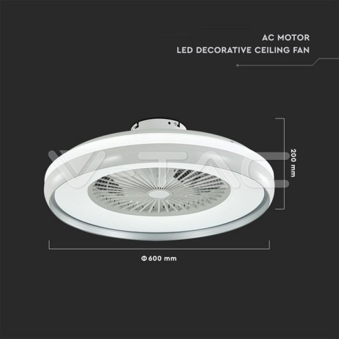Deckenventilator mit Licht, 45W, 5...
