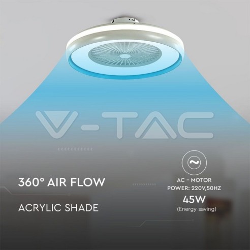 Ventilatore da soffitto con luce,...