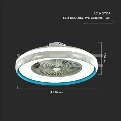 Ventilatore da soffitto con luce,...