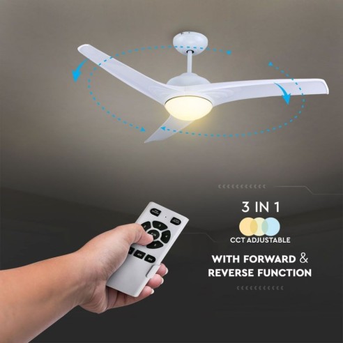 Ventilador de techo con luz, 35W, 5...