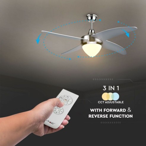 Deckenventilator mit Licht, 60W, 3...