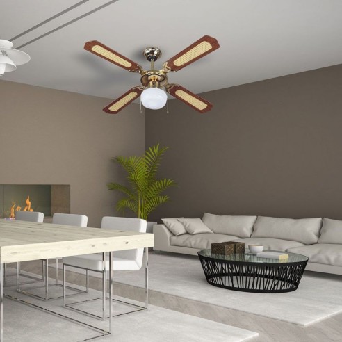 Deckenventilator mit Licht (1xE27),...