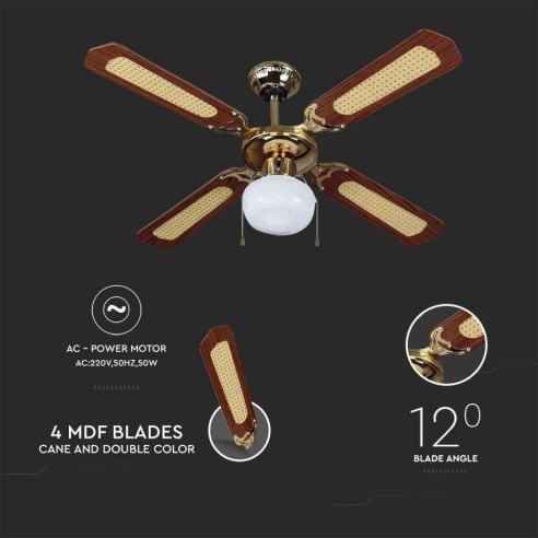 Ventilateur de plafond avec lumière...