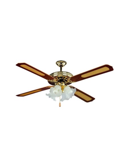 Ventilateur de plafond avec lumière (4xE27), 55W, 3 vitesses, diamètre 132cm - V-TAC VT-6053-5 7916
