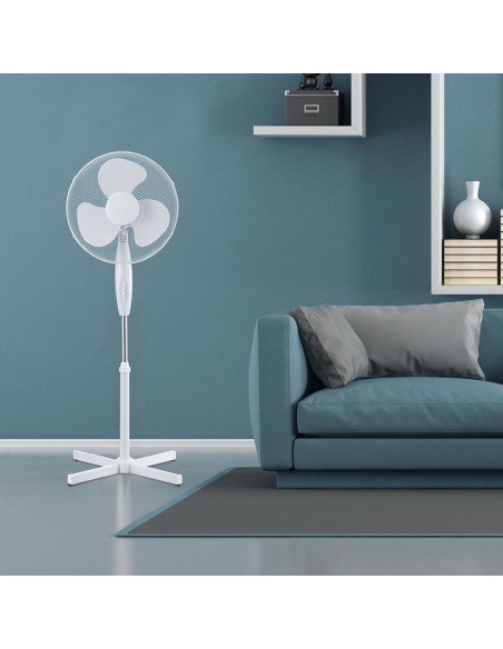Ventilador de pedestal, 40W, 3 velocidades, función oscilante, diámetro 40cm, altura 120cm - V-TAC VT-4016-3 7922