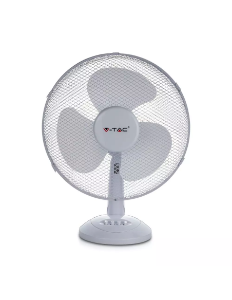 Ventilador de mesa, 40W, 3 velocidades, función oscilante, diámetro 34cm - V-TAC VT-4012-3 7924