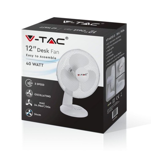 Tafelventilator, 40W, 3 snelheden,...