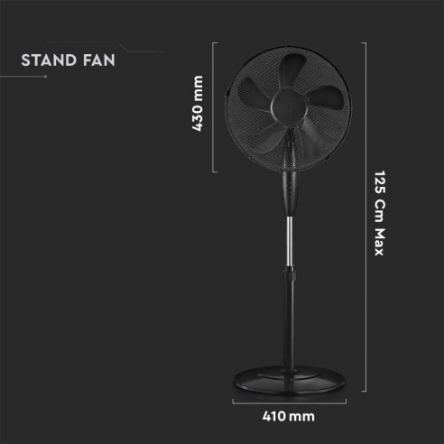 Pedestal fan, 55W, 3 speeds,...