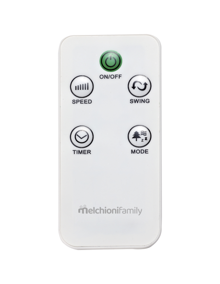 Pedestal fan, 45W, 3 speeds, oscillating function, height 80cm, with remote control - Melchioni Family MF MF2413TOW