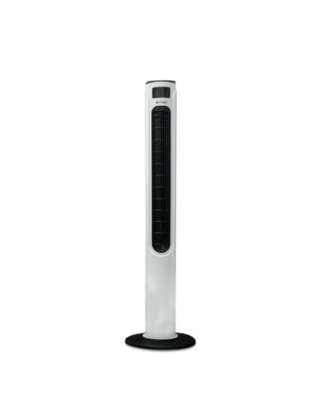 Ventilador de pedestal, 55W, 3 velocidades, función oscilante, 115cm, con pantalla y con mando a distancia - V-TAC VT-5547 7902