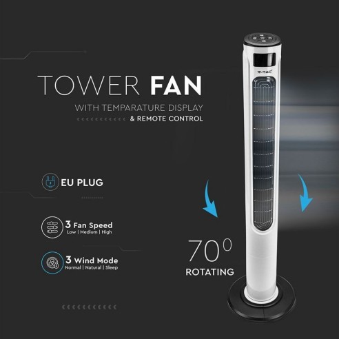 Standventilator, 55W, 3...